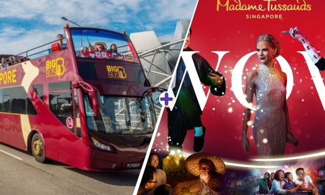 Big Bus Singapore Hop On Hop Off + Madame Tussauds Ticket